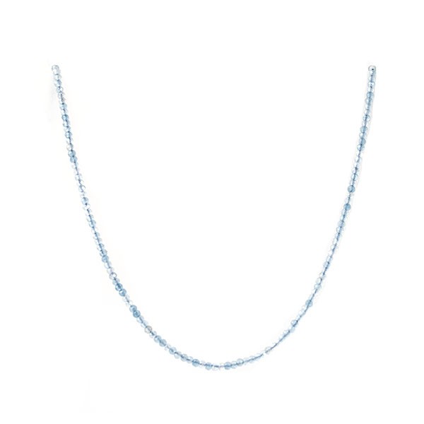Aquamarine, strand, blue, rondelle bead, faceted, Ø 3 mm