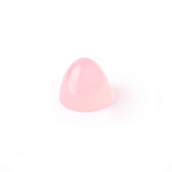 Chalcedony, dyed, rose, cone, smooth, round, 8mm
