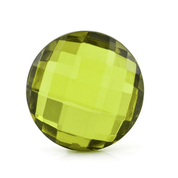 Natural amber, green, briolette, round, 25 mm