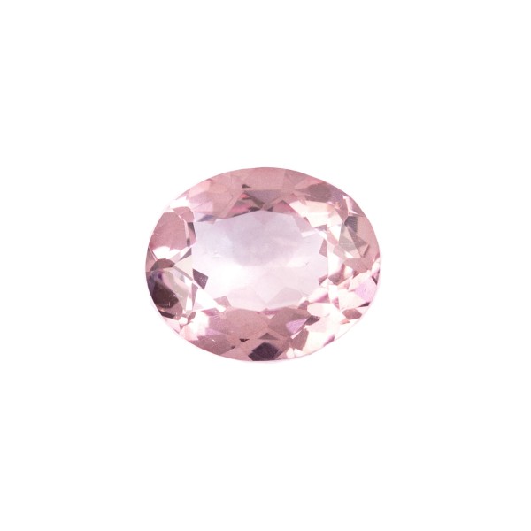 Topaz, morganite colored, faceted, oval, 12x10mm
