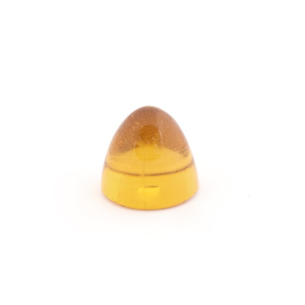 Beryl, golden color, cone, smooth, round, 11 mm