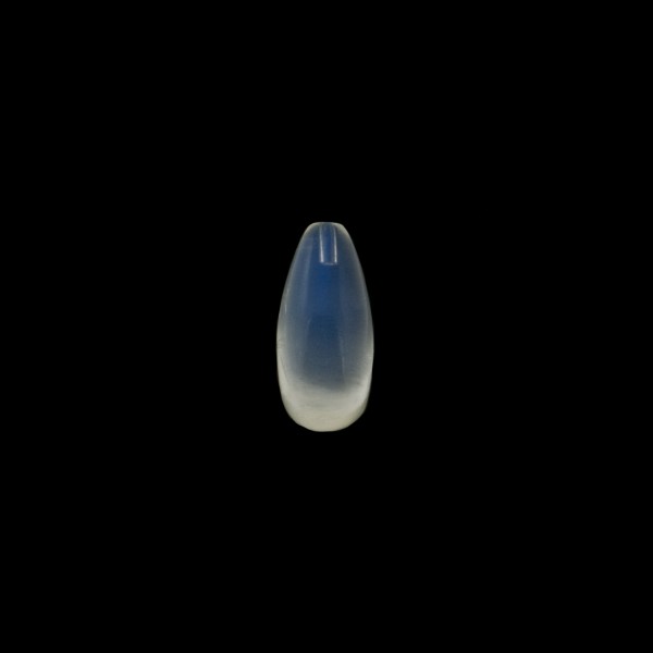 Mondstein (Tansania), blau-weiß, Pampel, glatt, 16 x 8 x 7 mm