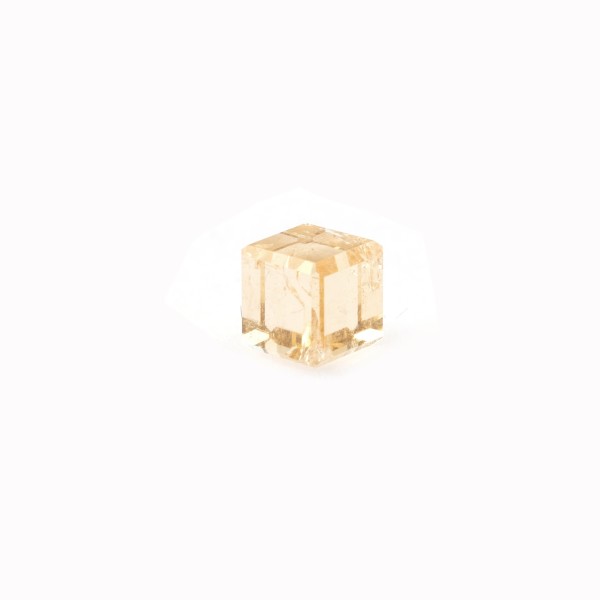Imperial topaz, yellow, cube, smooth, 4.5x4.5mm