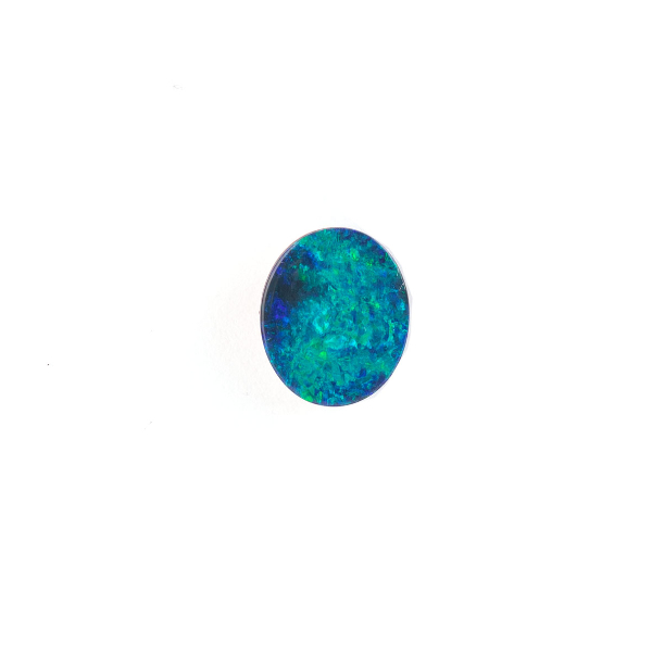 Australian Opal, blau, oval, Doublette, 11x9mm