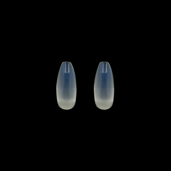 Moonstone (Tanzania), blue-white, teardrop, smooth, 13.6 x 6 mm