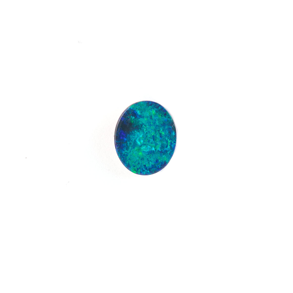 Australian Opal, blau, oval, Doublette, 9x7mm