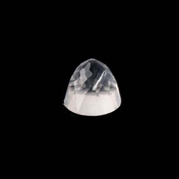 Moonstone, blue-white, cone, faceted, round, 8mm