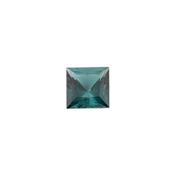 Tourmaline, blue medium, faceted, carré, 5.5x5.5 mm