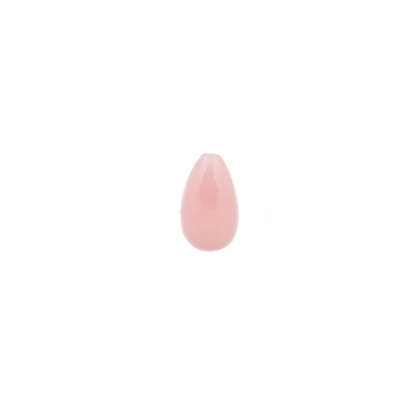 Guava quartz, pink, teardrop, smooth, 15 x 8 mm
