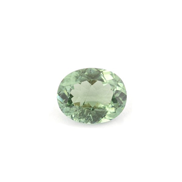 Tourmaline, green, faceted, oval, 10x8 mm