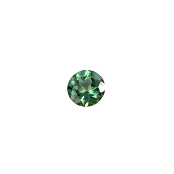 Topaz, emerald green, faceted, round, 5mm