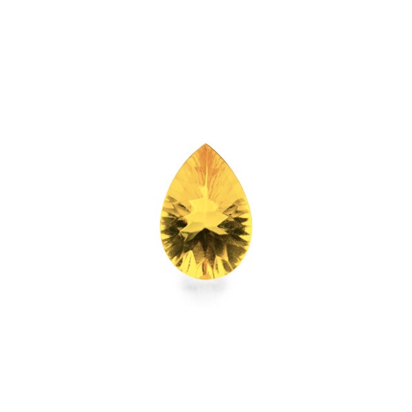 Natural amber, golden, buff top, concave, pear shape, 8 x 6 mm