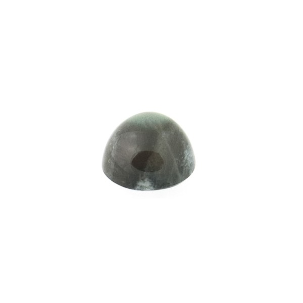 Spectrolite, blue/green/black, iridescent, cabochon, round, 5.5 mm