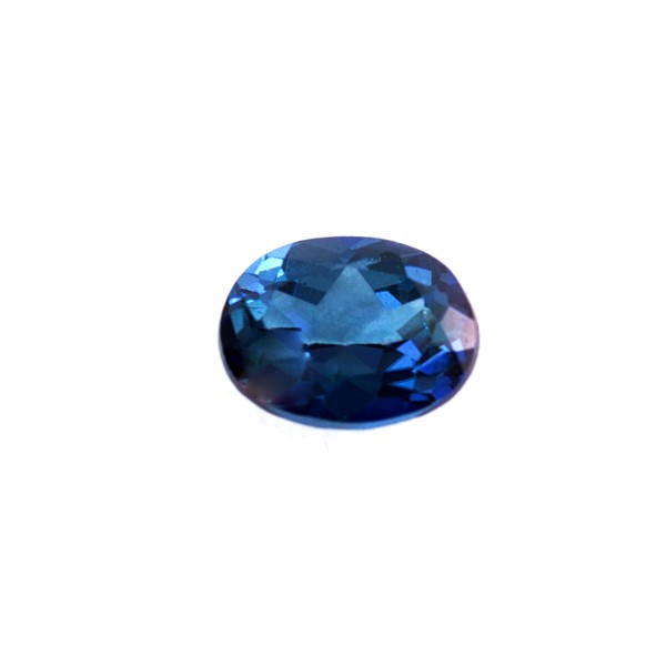 Topaz, tanzanite colored, faceted, oval, 8x6 mm