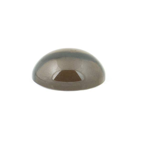 Smoky quartz, medium brown, cabochon, oval, 10x8 mm
