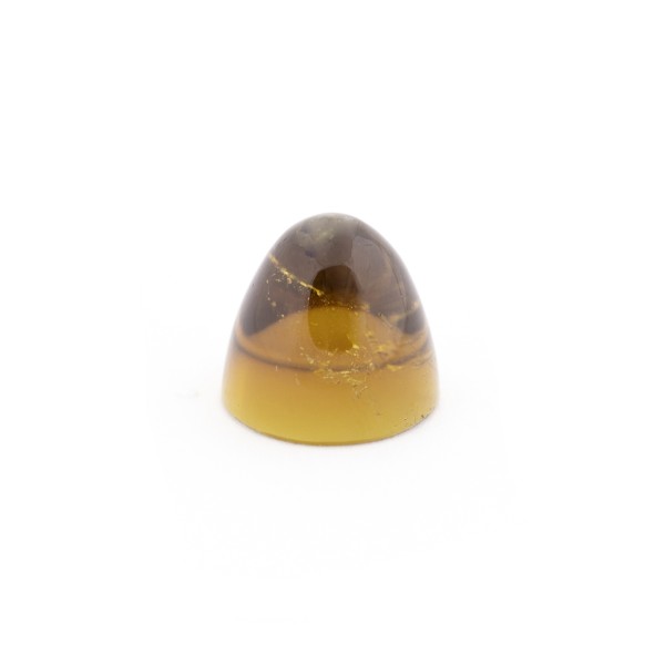 Tourmaline, yellow, cone, smooth, round, 11 mm