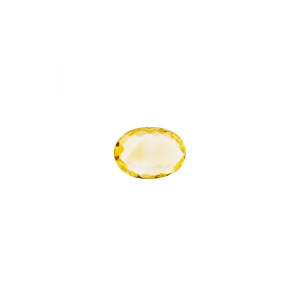 Citrine, light golden color, faceted briolette, oval, 12 x 10 mm