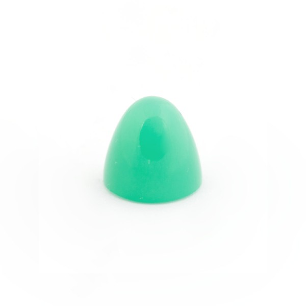 Chrysoprase, green, cone, smooth, round, 11 mm