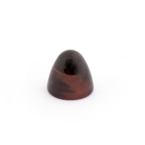 Tiger's eye, red, cone, smooth, round, 11 mm