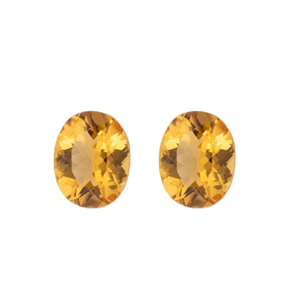 Beryl, gold, oval, faceted, 10x8 mm